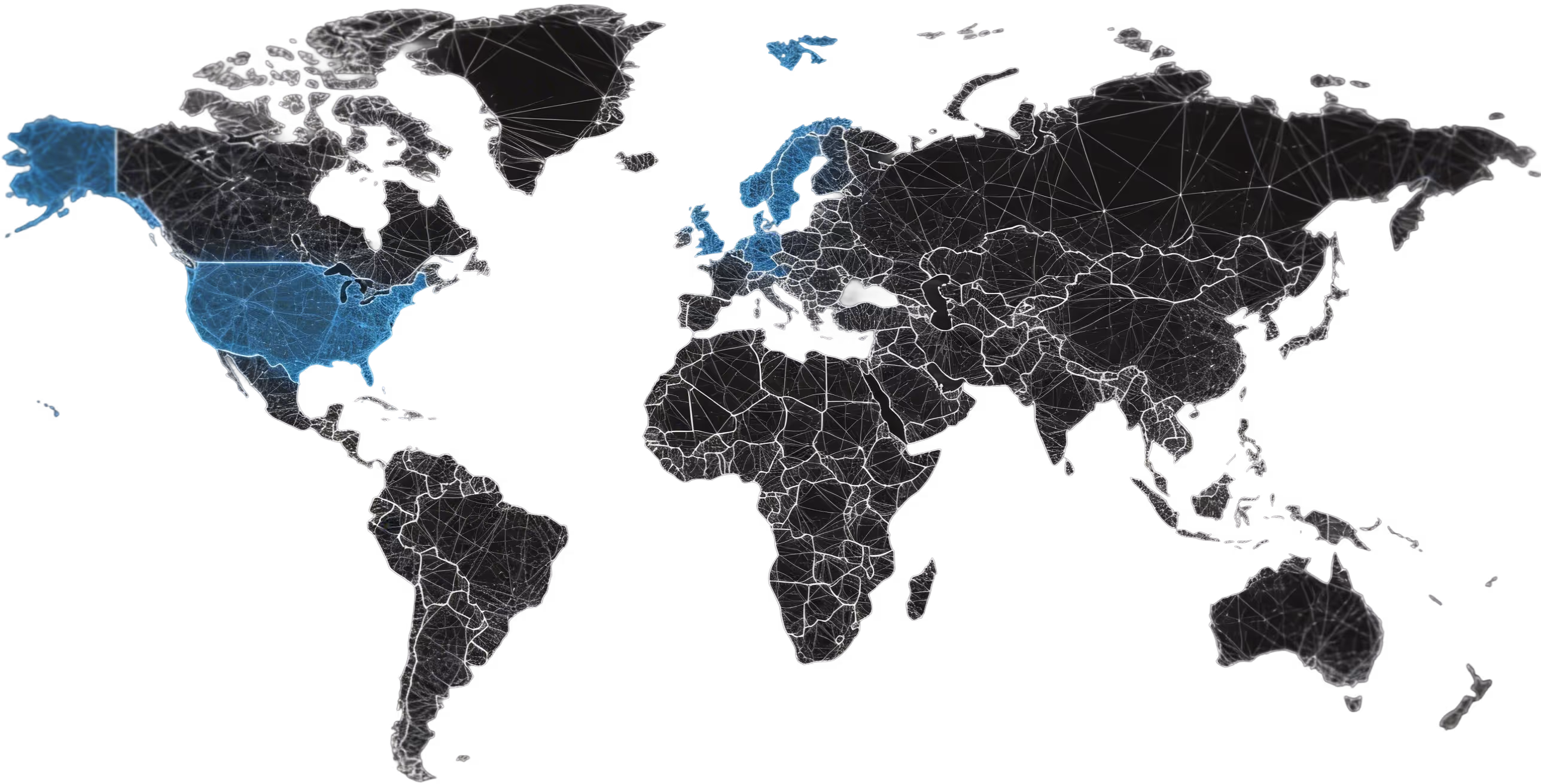 World map with markers showing Rocksoft's clients across different countries